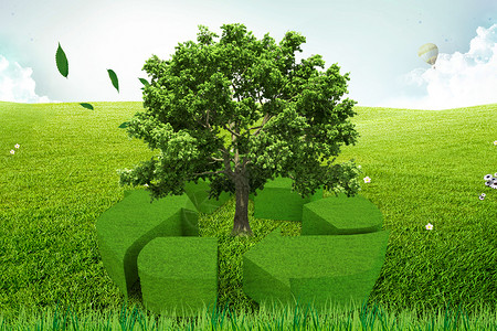绿化垃圾绿色环保设计图片