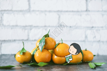 三个橘子创意摄影动图gif高清图片