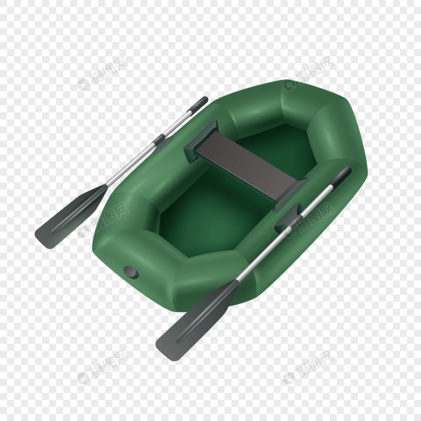 绿色皮划艇图片