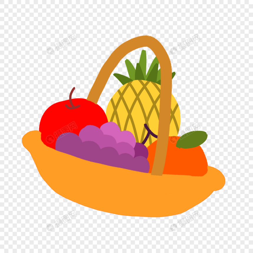 夏季水果篮子图片