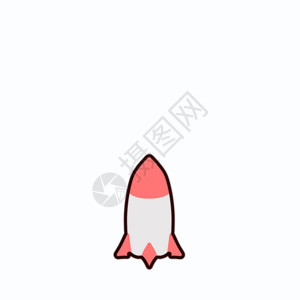 小火箭发射的火箭卡通动态图高清图片