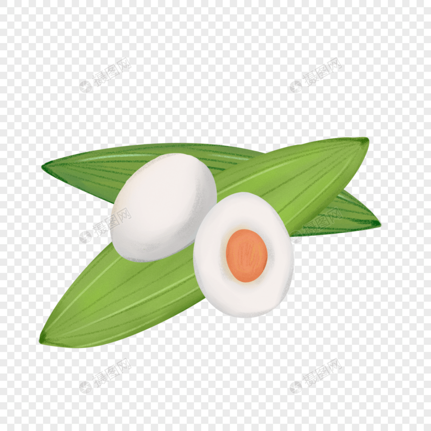 咸鸭蛋与粽叶图片