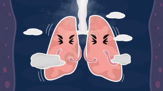 护士矢量图呼吸困难的肺gif动图高清图片