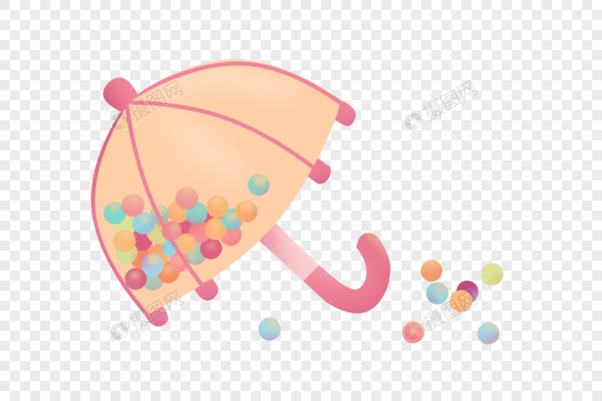 手绘小雨伞图片