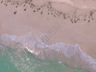 海水潮汐起落航拍GIF图片