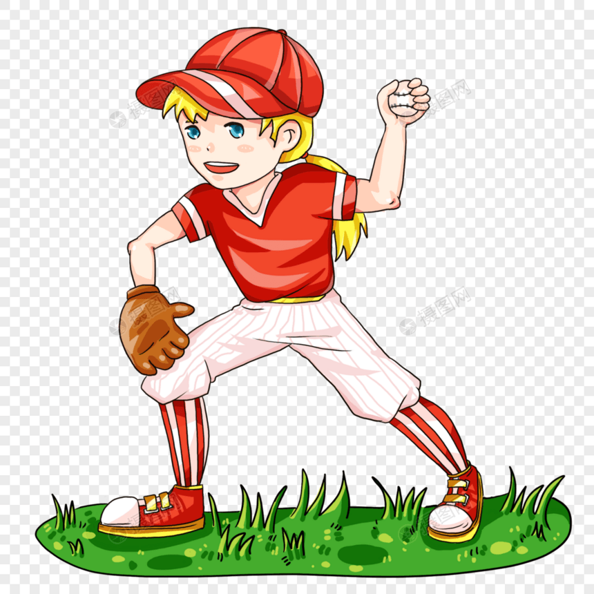 打棒球的孩子图片