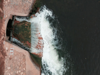 中水处理污水处理厂4K航拍GIF高清图片