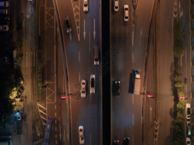 汽车照片都市交通夜景4K航拍GIF高清图片