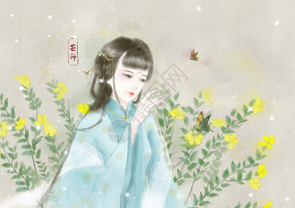 古风少女节气图片