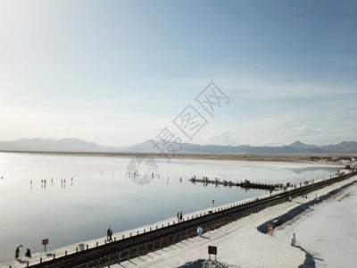 青海茶卡盐湖自然风景青海茶卡盐湖景区GIF高清图片