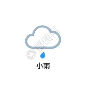 天气图标小雨icon图标GIF图片