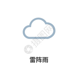 多云标志天气图标雷阵雨icon图标GIF高清图片