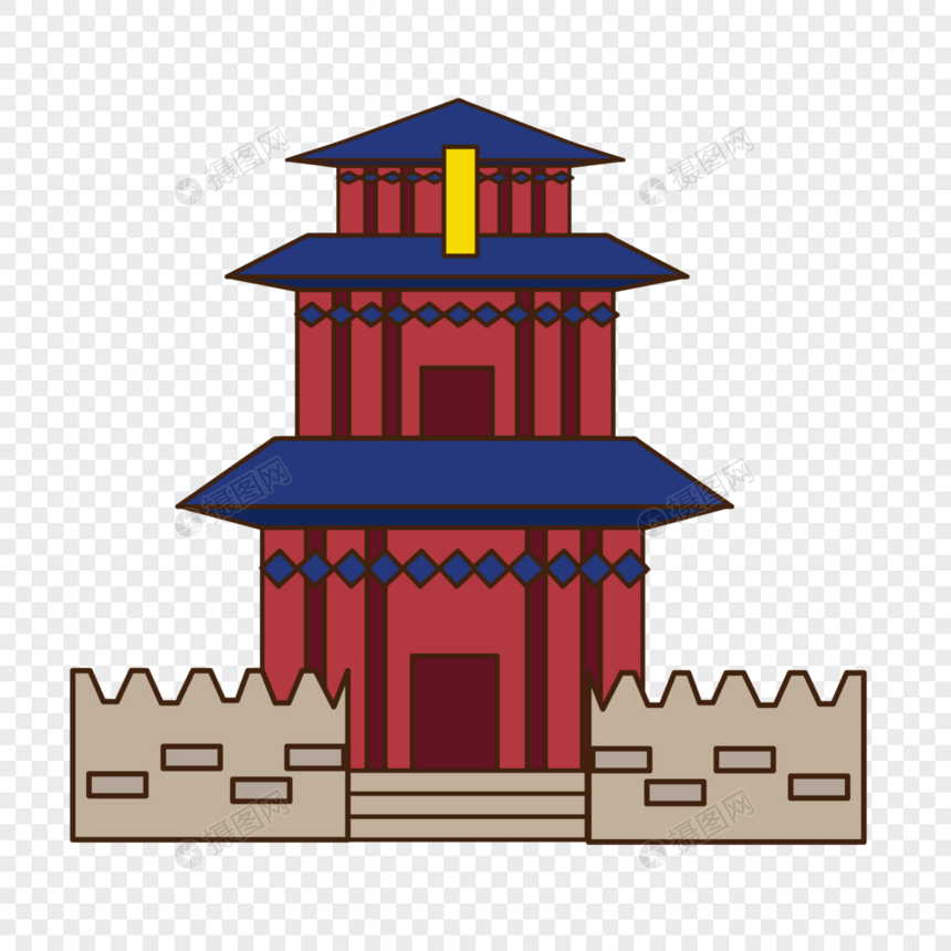 中式建筑塔楼图片