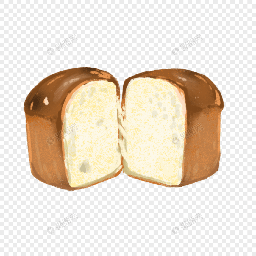 美食撕开的面包图片