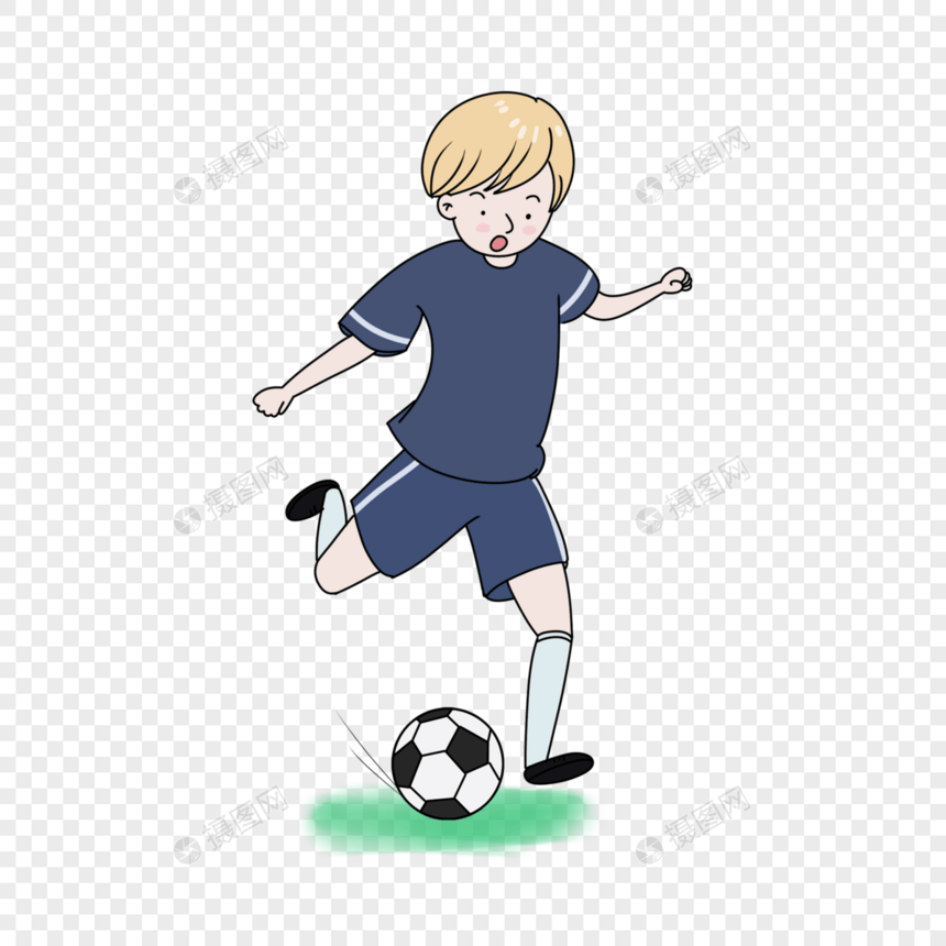 踢足球的男子卡通图片