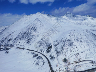 冰雪山川航拍雪山GIF高清图片