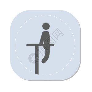 厕所标识牌单杆运动图标GIF高清图片