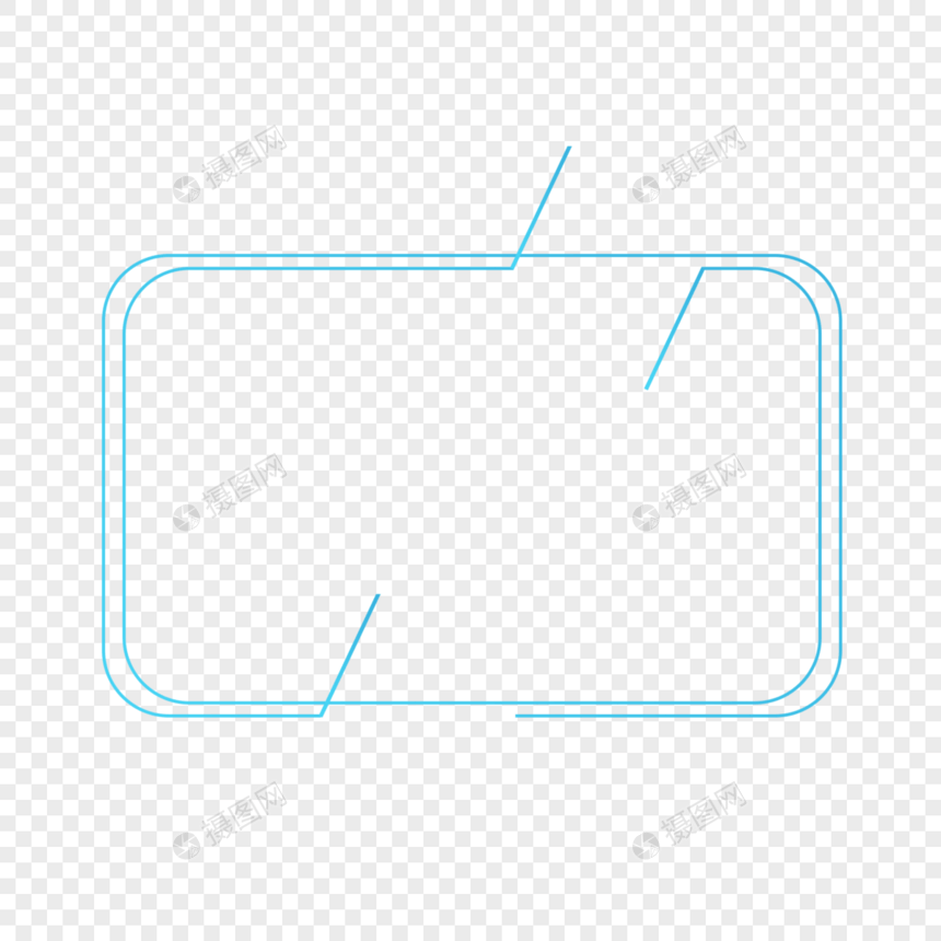 蓝色科技边框图片