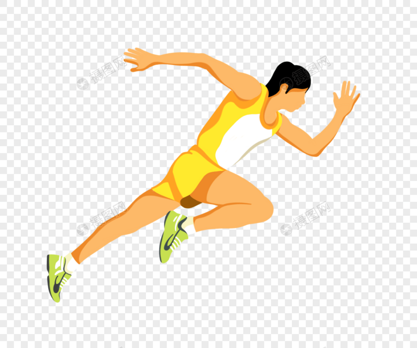 奔跑的运动员图片