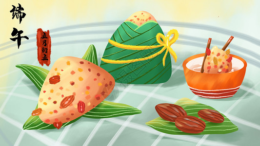 五月初五端午节粽子背景图片