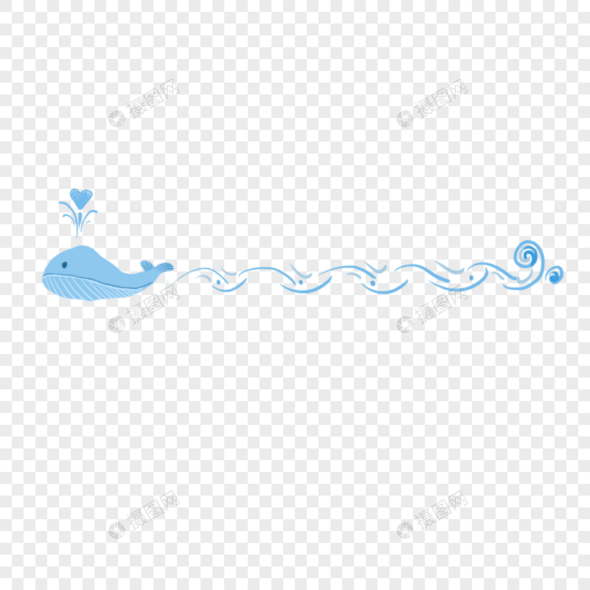 蓝鲸鱼分隔符图片