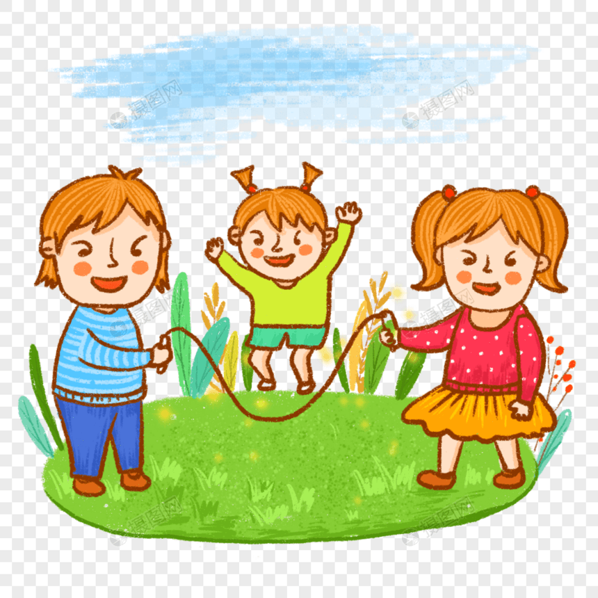 跳绳小孩欢乐图片