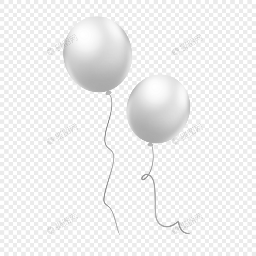 银灰色气球图片