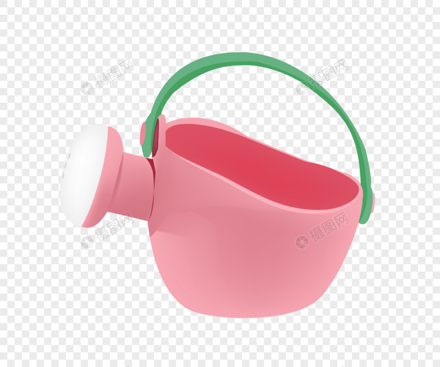粉色软胶洒水壶玩具图片