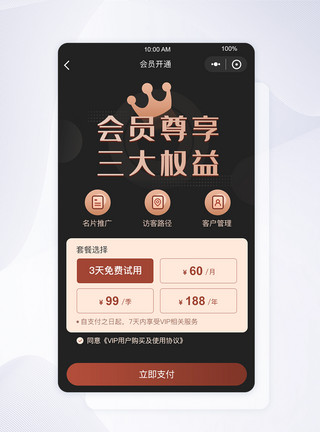 UI设计小程序会员支付选择模板