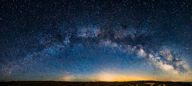 沙湖风景银河题材gif高清图片
