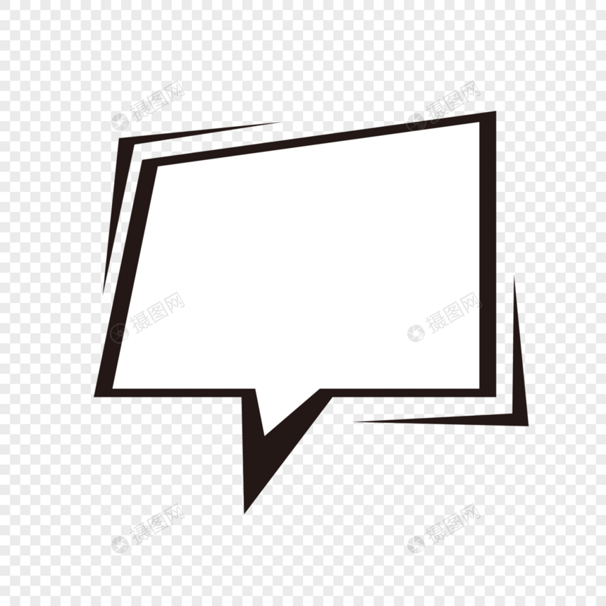 白色方形对话框图片