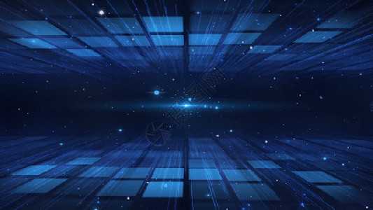 蓝色渲染科技空间粒子背景gif高清图片