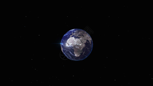 空中轨道地球冲镜转场gif高清图片