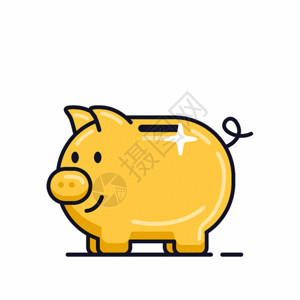 储钱猪金猪存钱罐GIF高清图片