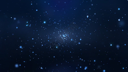 双子座唯美星空蓝色星空粒子gif高清图片