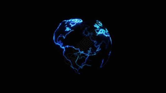 地球光线动态gif图片