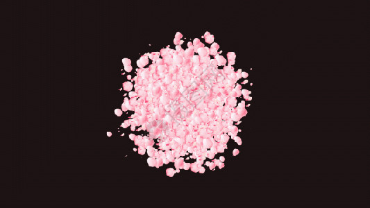 透明发光的球花瓣爆炸gif高清图片