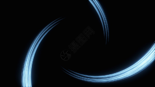 黑色圆螺旋光束粒子gif高清图片