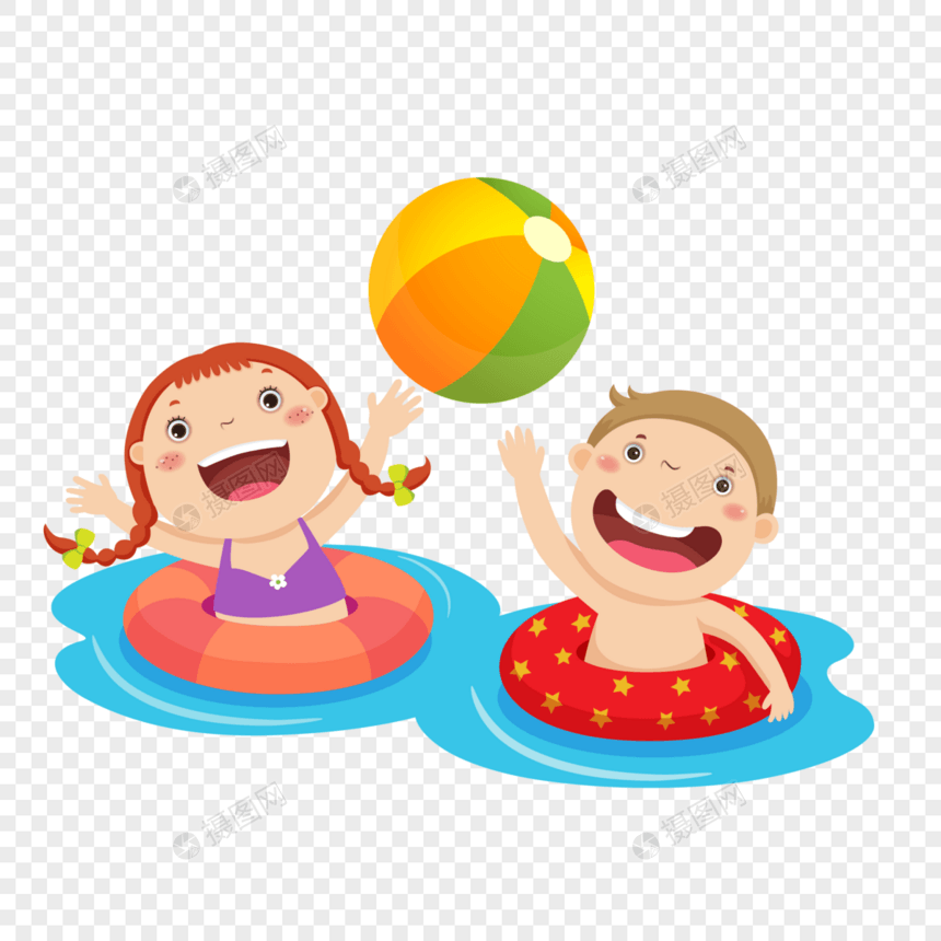 水上乐园戏水的儿童图片