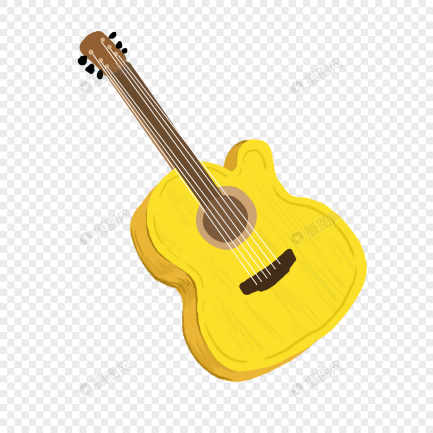卡通简约音乐吉他元素图片