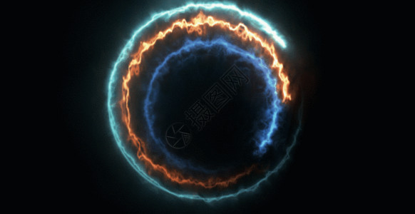圆圈光效震撼旋转粒子背景gif高清图片