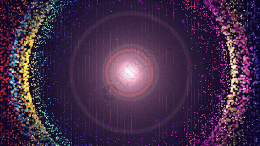 唯美方块粒子圆圈gif图片