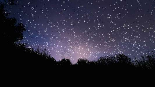 天空黑夜黑夜星光闪烁流星划过视频背景元素GIF高清图片
