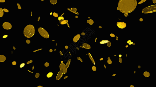 金币粒子发射元素gif图片