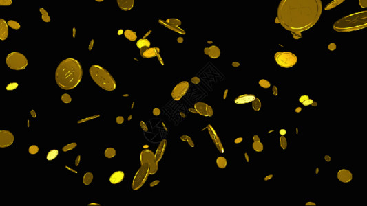 比特币钱包金币粒子发射元素gif高清图片