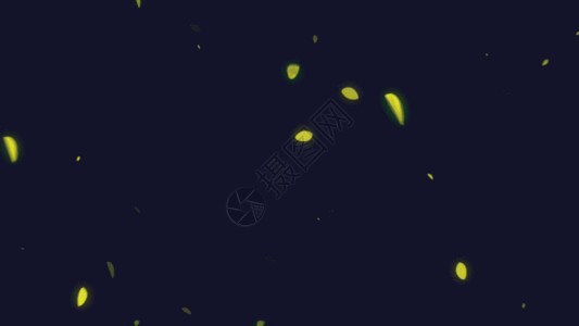 发光萤火虫叶子往前飞视频素材GIF高清图片