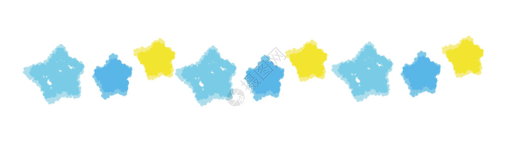 蓝色花纹邀请函卡通手绘分割线gif高清图片