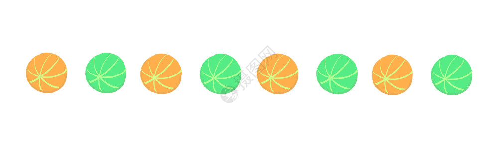 绿色毛线球彩色糖果分割线gif高清图片