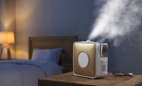 温馨的卧室卧室空气净化器gif动图高清图片