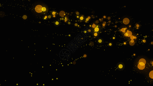 金色粒子光斑运动GIF图片
